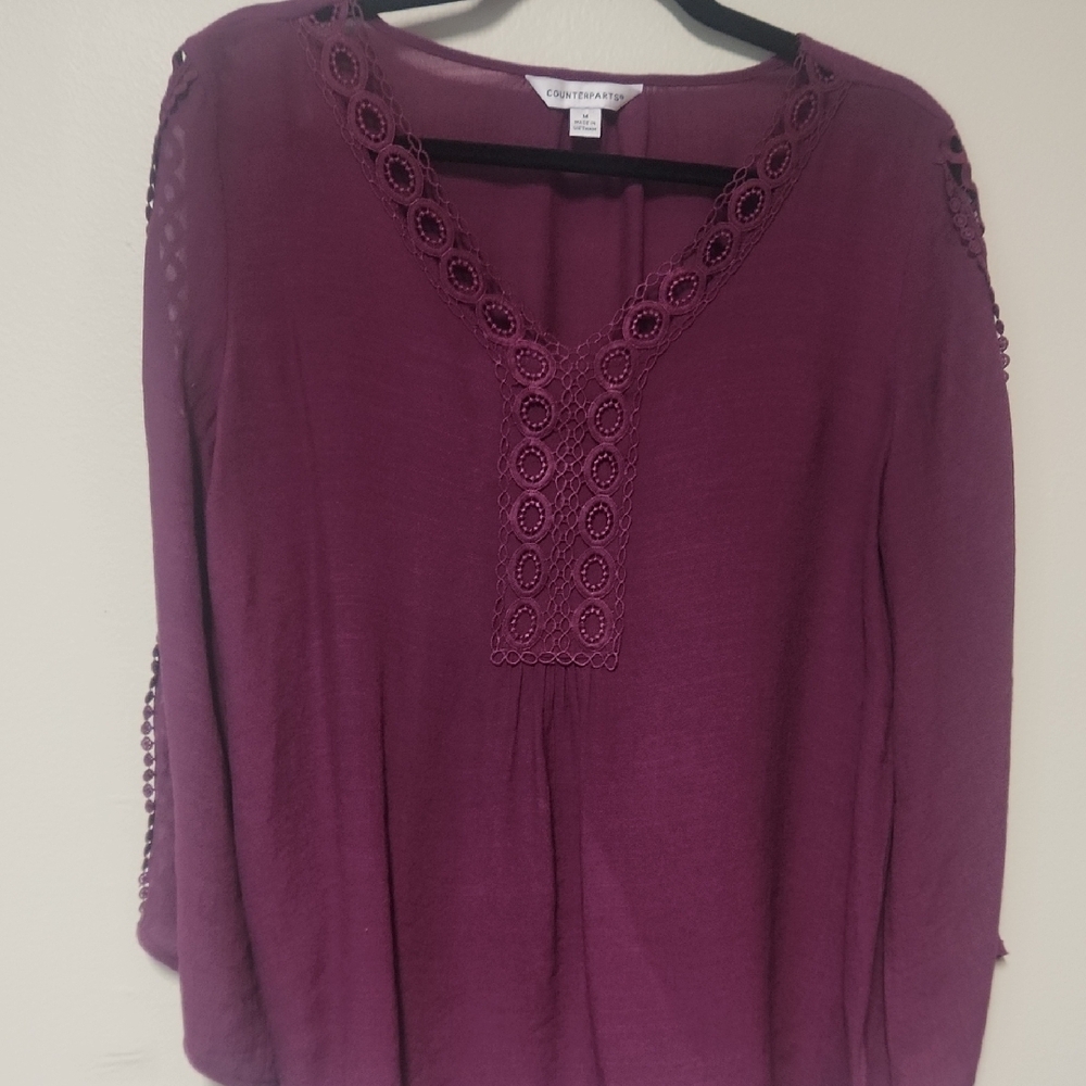 Embellished 3/4 Sleeve Blouse